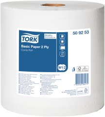 Протирочная бумага Tork 26.0 см x 33.0 см - белая, 264 м