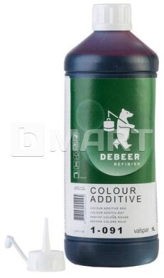 DeBeer 1-091/1 красный компонент краски 1л