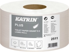 Туалетная бумага KATRIN Plus в рулоне 100 м - белая
