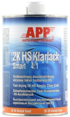 Лак безбарвний акриловий APP 2K HS Кlarlack Smart 4: 1 + 1 л швидковисихаючий