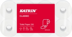 Туалетная бумага KATRIN Classic в рулоне 29 м - белая (8 рулонов)