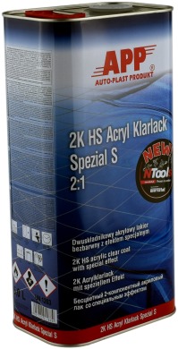 Лак безбарвний акриловий 2-компонентний спеціальний APP 2K HS Klarlack Spezial S 2: 1 5 л