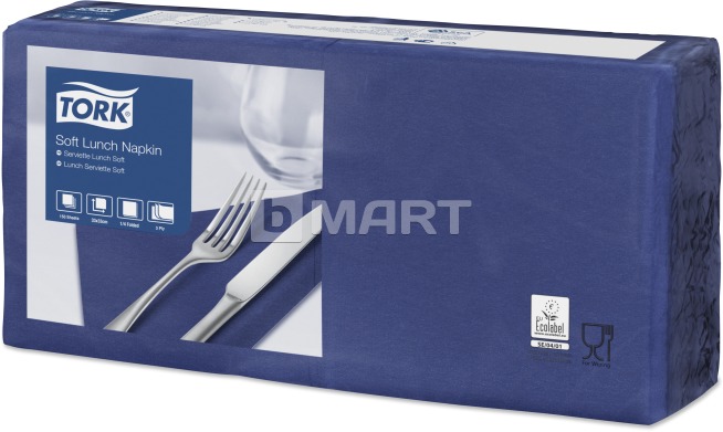 Салфетки Tork 33 см x 33 см, 150 шт - синие
