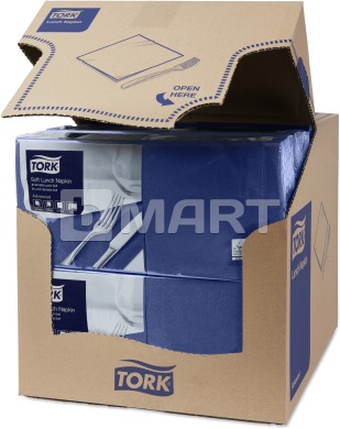 Салфетки Tork 33 см x 33 см, 150 шт - синие