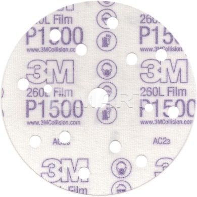 P1500 Микротонкий абразивный диск 3M™ Hookit™ серии 260L LD861A