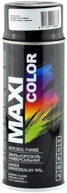 Краска универсальная черная Maxi Color 400 мл