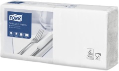 Салфетки Tork 33 см x 33 см, 150 шт - белые