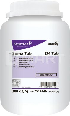 Средство для дезинфекции поверхностей Diversey Suma Tab D4