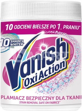 Пятновыводитель и отбеливатель порошкообразный для тканей Vanish Gold Oxi Action Кристальная белизна 470 г
