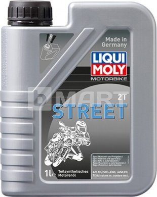 Полусинтетическое моторное масло для 2-тактных мотоциклов Liqui Moly Motorbike 2T Street 1л