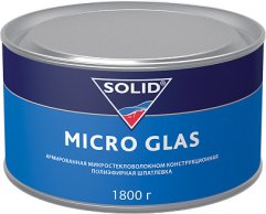 Армированная микростекловолокном конструкционная полиэфирная шпатлевка SOLID MICRO GLAS 1.8кг