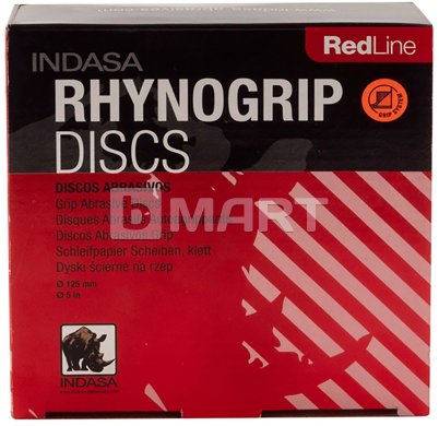 P120 Indasa Rhynogrip red line диск на 8 отверстий 125 мм