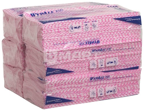 Нетканый материал Wypall X50 42.5 см x 25 см - красный