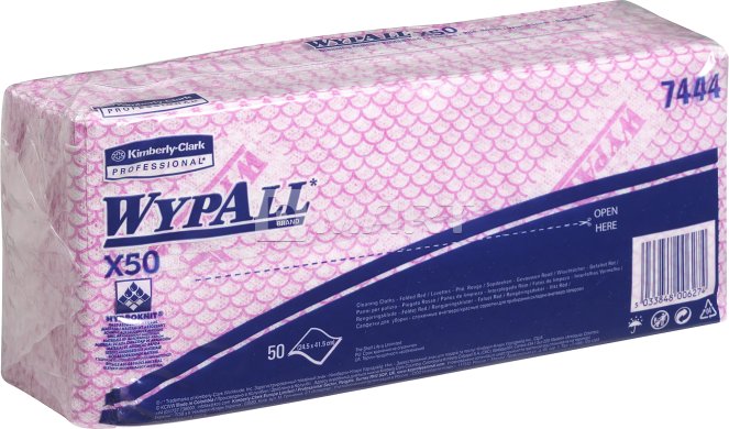Нетканый материал Wypall X50 42.5 см x 25 см - красный