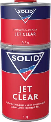 Быстросохнущий двухкомпонентный акрил-уретановый прозрачный лак SOLID JET CLEAR 1.5л