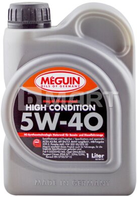 Meguin Моторное масло HIGH CONDITION SAE 5W-40 1л 3199