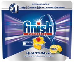 Таблетки для посудомоечных машин FINISH Quantum Лимон 10 шт