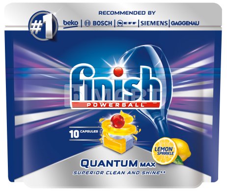 Таблетки для посудомоечных машин FINISH Quantum Лимон 10 шт