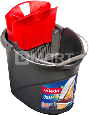 Відро з віджиманням Vileda Ultramax 10 л Сіре