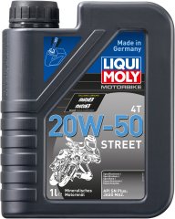 Минеральное моторное масло для 4-тактных мотоциклов Liqui Moly Motorbike 4T Street 20W-50 1л