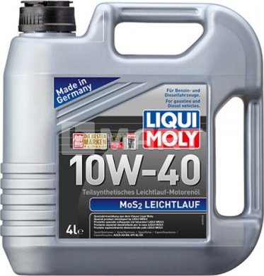 Полусинтетическое моторное масло Liqui Moly MoS2 Leichtlauf 10W-40 4л