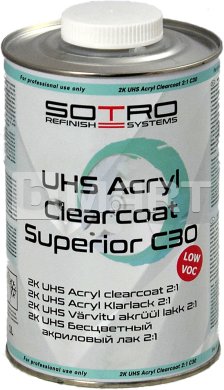 Лак бесцветный SOTRO UHS Acryl Clearcoat Superior 2:1 C30 - 1 л