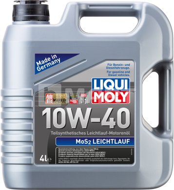 Полусинтетическое моторное масло Liqui Moly MoS2 Leichtlauf 10W-40 4л