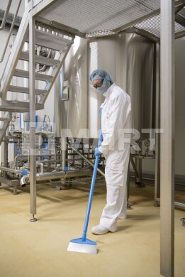 Vikan Скребок с рабочей пластиной из нержавющей стали, для столов и напольных покрытий голубой