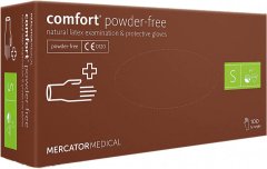 Перчатки Mercator Medical Comfort Powder-Free латексные нестерильные неприпудренные S 100 шт Кремовые (17205000)