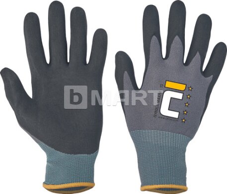 CERVA Перчатки нейлоновые вязаные "Nyroca Maxim" с микропористым&nbsp;нитриловым покрытием р. 7