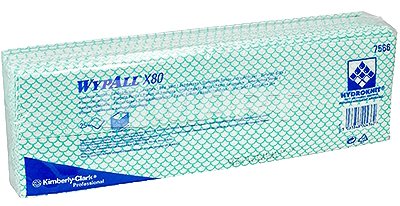 Нетканый материал Wypall X80 35 см x 42 см - зеленый