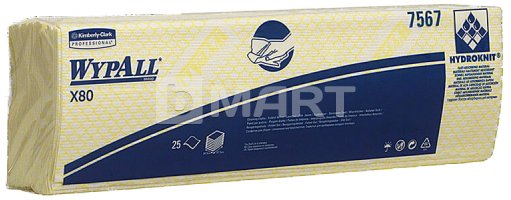 Нетканый материал Wypall X80 34.5 см x 41.5 см - желтый