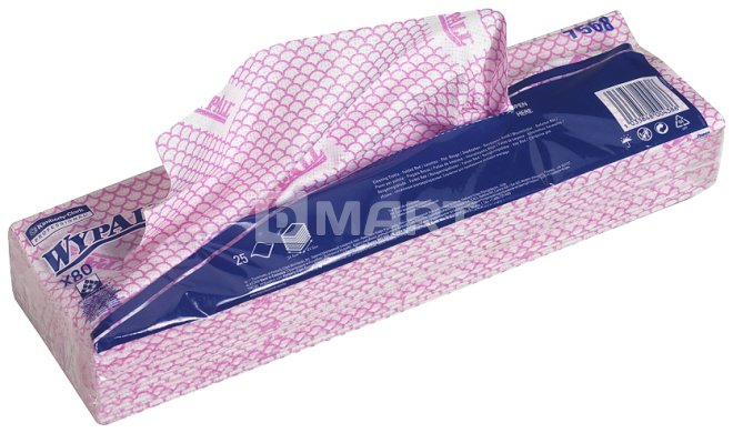 Нетканый материал Wypall X80 34.5 см x 41.5 см - красный