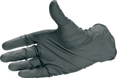 Нітрилові одноразові рукавички розмір M чорні Nitril Hand Premium Black Car System