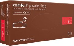 Перчатки Mercator Medical Comfort Powder-Free латексные нестерильные неприпудренные L 100 шт Кремовые (17205200)