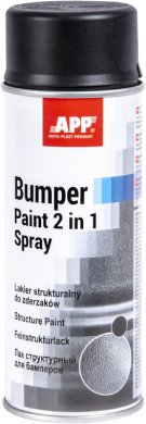 Краска структурная для бамперов APP Bumper Paint Spray черная