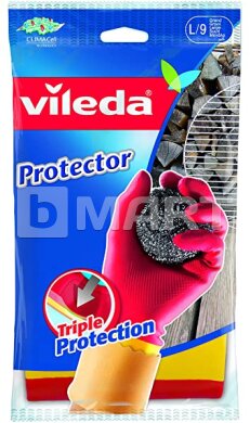 Перчатки многоцелевые Vileda - красные, L