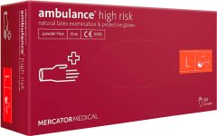 Перчатки Ambulance PF High Risk размер L латексные повышенной прочности (25 пар/уп)