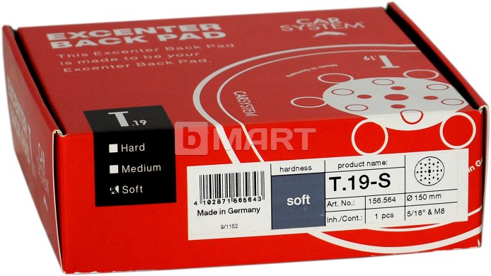 Car System Excenter Back Pad T.19 Универсальная шлифовальная подошва Soft 25 отверстий M8 и 5/16