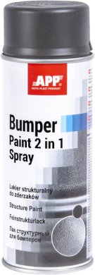 Фарба структурна для бамперів APP Bumper Paint Spray сіра