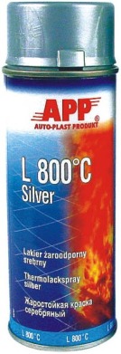 APP L 800 ° С - Фарба жаростійка срібна аерозольна 400 мл