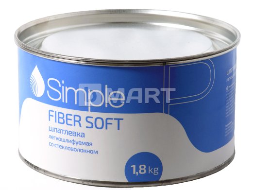Шпатлевка Simple FIBER SOFT со стекловолокном 1.8 кг