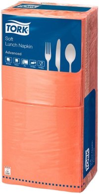 Серветки паперові терракот Tork Advanced 3-шарові, 33 x 33 см, 250 шт