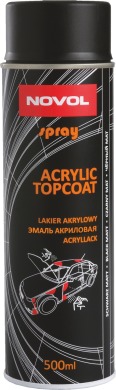 SPRAY ACRYL TOPCOAT BLACK MATT акриловая эмаль черный мат