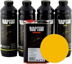 RAPTOR Прочное защитное покрытие желтое - 4 л, комплект