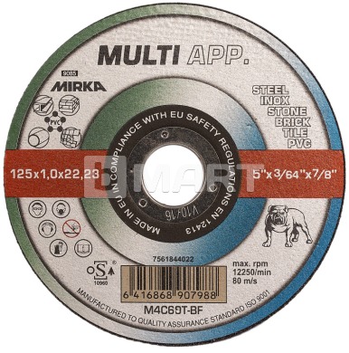 Отрезной диск MULTI APP M4C60T-BFD 125 x 1.0 x 22.2 мм