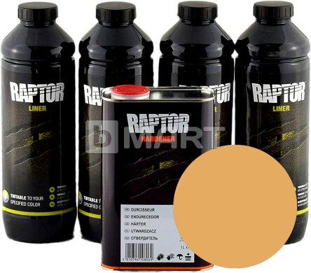 RAPTOR Прочное защитное покрытие бежевое - 4 л, комплект