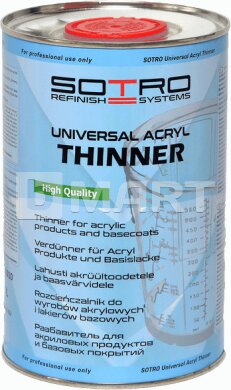 SOTRO Universal Acryl Thinner универсальный разбавитель для акриловых продуктов и базовых покрытий 1 л