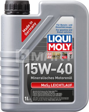 Минеральное моторное масло Liqui Moly MoS2 Leichtlauf 15W-40 1л