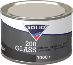 Наполнительная полиэфирная шпатлевка, усиленная стекловолокном SOLID 200 GLASS 1кг